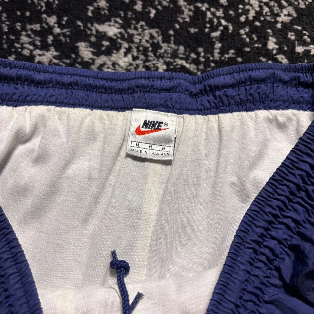 Vintage Nike Windbreaker Track Pants Blue Mesh Lined Nylon Joggers Mens Medium